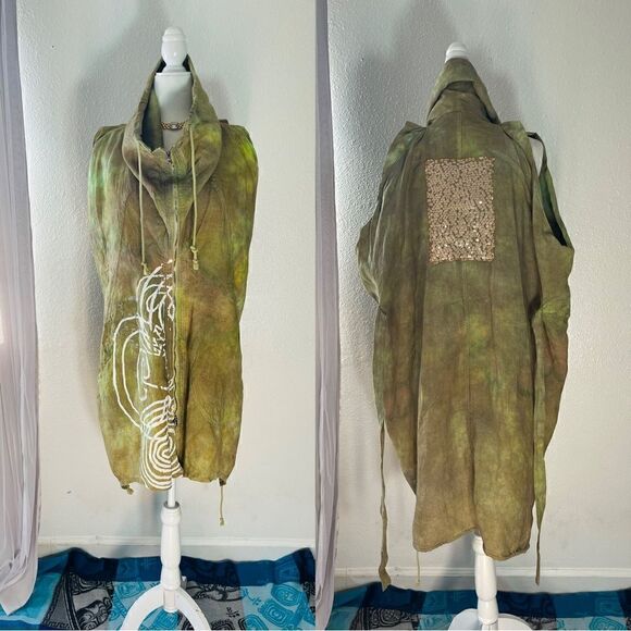 THE PEOPLE OF LABYRINTHS sleeveless jacket vest size small - Picture 1 of 15